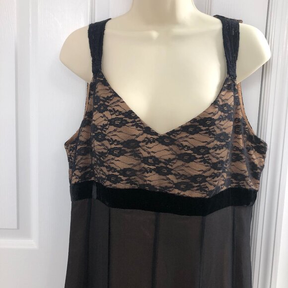 SPENSER JEREMY Vintage NWT Black Lace Velvet Lined Cocktail Party DRESS Size 12 - Picture 2 of 12